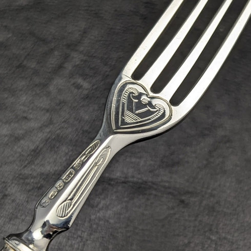 Around 1879 British Antique Sterling Silver Handle Cutlery Set in Wooden Box